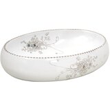 Maison Chic Umivalnik - Kopalna umivalnik - Lavabo Nadpultni bel ovalen 59x40x15 cm keramika, (21684824) | Shoptok.si