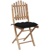  5-dijelni sklopivi vrtni blagovaonski set od bambusa Crna 40 x 40 x 7 cm | Shoptok.si