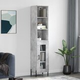 vidaXL Visoka omara betonsko siva 34,5x34x180 cm inženirski les | Shoptok.si