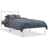 Metalni okvir za krevet s uzglavljem bijeli 90 x 190 cm | shoptok.hr