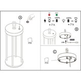 Fischer & Honsel Črna LED namizna svetilka (višina 36 cm) Kante – | Shoptok.si