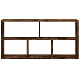 vidaXL Stenska polica dimljeni hrast 100x25x50 cm inženirski les | Shoptok.si