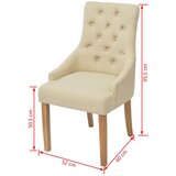  Jedilni stoli 6 kosov krem blago, (20700520) | Shoptok.si