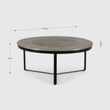 MOME Crni/sivi okrugao stolić za kavu u mat dekoru ø 90 cm Clarisa – | shoptok.hr