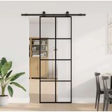 vidaXL Klizna vrata s priborom 76 x 205 cm od ESG stakla i aluminija | shoptok.hr