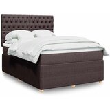  Krevet s oprugama i madracem tamnosmeđi 140 x 190 cm od tkanine | shoptok.hr