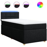  Box spring krevet s madracem crni 90x190 cm od tkanine Slike