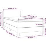  Box spring postelja z vzmetnico kapučino 90x200 cm umetno usnje, (20726539) | Shoptok.si