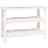  Delovna miza bela 110,5x50x80 cm trdna borovina, (20751369) | Shoptok.si