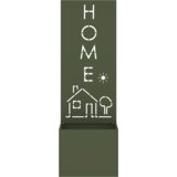 vidaXL Vrtno korito z dekorativno ploščo Olivno zelena 50 x 140 cm | Shoptok.si