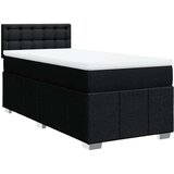 vidaXL Box spring postelja z vzmetnico črna 100x200 cm blago | Shoptok.si