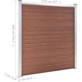 vidaXL Vrtna ograja WPC 526x186 cm rjava | Shoptok.si