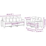  2-dijelni set sofa s jastucima tamnosivi od tkanine | shoptok.hr