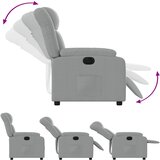  Električni naslonjač od tkanine svjetlosivi | Eponuda.com
