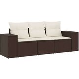 vidaXL 3-dijelni set vrtnih sofa s jastucima smeđi od poliratana | shoptok.hr