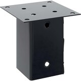  Postolja za stupove kvadratna 12 kom čelik presvučen prahom Antracitno siva 81 x 81 mm | Shoptok.si