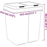  Dvostruka kanta antracit 2 x 25 L | Eponuda.com