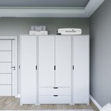 Hanah home duru 1600-023 matte white wardrobe | ePonuda.com
