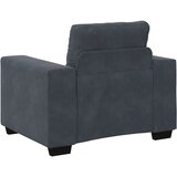 SOFA fotelja tamno siva 100x78x80 cm baršun - Tamno siva 1 100 cm | shoptok.hr