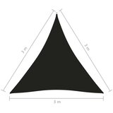  Jedro protiv sunca od tkanine Oxford trokutasto 3x3x3 m crno | shoptok.hr