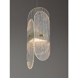 Nova Luce Medeninasta kovinska LED zatemnitvena viseča svetilka s steklenim senčilom ø 14 cm Lucien – | Shoptok.si