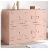 vidaXL Komoda ružičasta 99 x 39 x 73 cm čelična | shoptok.hr