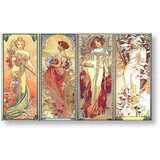 Slika na platnu četiri godišnja doba – alfons mucha (4 delna)