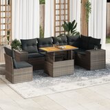 vidaXL 7-dijelni set vrtnih sofa sivi od poliratana | shoptok.hr
