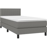  box spring s madracem LED tamnosivi 90x190 cm tkanina | shoptok.hr