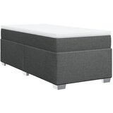 vidaXL Box spring postelja z vzmetnico temno siva 90x190 cm blago, (21292054) Cene