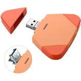 3-v-1 magnetni odklopni čitalec SD/TF kartic za iPhone in iPad Orange, (5000282780)