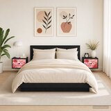  Wall-mounted noćni ormarić AACHEN 2 kom. Crni hrast | shoptok.hr