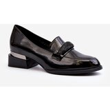 Kesi Women's patent low-heeled shoes, black Marilni Cene