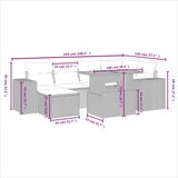  7-dijelni set vrtnih sofa od poliratana s jastucima bež | shoptok.hr