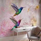  Foto tapeta - Colourful Hummingbirds (Pink) 196x140 Samoljepljiva | shoptok.hr