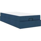  Posteljni okvir z vzmetnico z vzmetnico 2 pcs Modra blago, (5000126298) | Shoptok.si