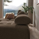 Lomoco KOTNA SEDEŽNA GARNITURA, velur temno rjava | Shoptok.si