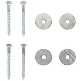 Zemaljska sidra 6 pcs Srebrna Ø10 x 60 cm Galvanizirani metal - 6