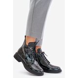 S. BARSKI Leather Patent Women's Ankle Boots Insulated With Zipper D&A | shoptok.hr
