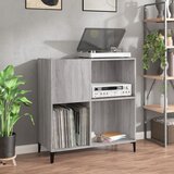 The Living Store Omarica za gramofonske plošče siva sonoma 84,5x38x89cm inž. les - Omarica Za Gramofonske Plošče, (21434908) | Shoptok.si