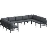 vidaXL Vrtna sedežna garnitura 9 pcs antracit siva Jeklo | Shoptok.si