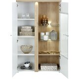 Hom`in vitrina, bela, barve hrasta | Shoptok.si