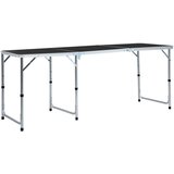 vidaXL Sklopivi stol za kampiranje sivi aluminijski 180 x 60 cm Cijene