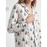 Sinsay Dvodijelna pidžama s dodatkom viskoze i uzorkom božićnih drvca | shoptok.hr