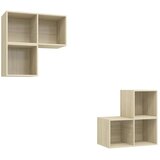  4-dijelni set TV ormarića boja hrasta sonome konstruirano drvo Smeđa | Shoptok.si