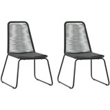  3-dijelni vrtni blagovaonski set od PVC ratana crno-smeđi | shoptok.hr
