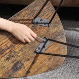  Set od 2 pomoćna stolića ELDUR, braon/crna | Eponuda.com