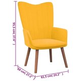  Gugalni stol s stolčkom gorčično rumen žamet, (20957573) | Shoptok.si