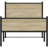 vidaXL Kovinski posteljni okvir z vzglavjem in vznožjem 90x200 cm | Shoptok.si