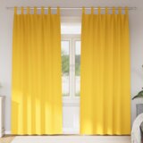  Zavjese 2 pcs žuta boja senfa 260 x 140 cm Poliester | shoptok.hr